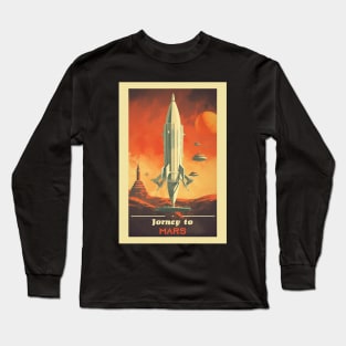 Mars Adventure Vintage Travel Poster Long Sleeve T-Shirt